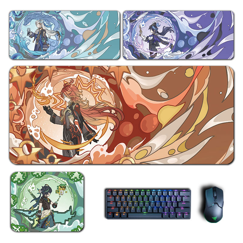 Gaming Accessories For Desk - Anime genshin impacto mouse pad hu