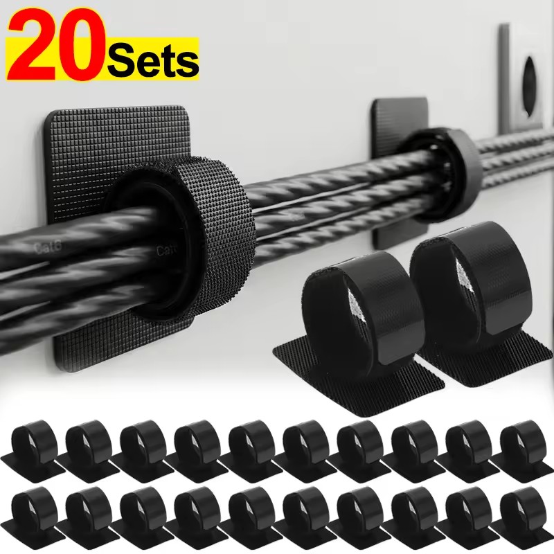 Gaming Accessories For Desk - Organizadores de cabos adesivos para debaixo
