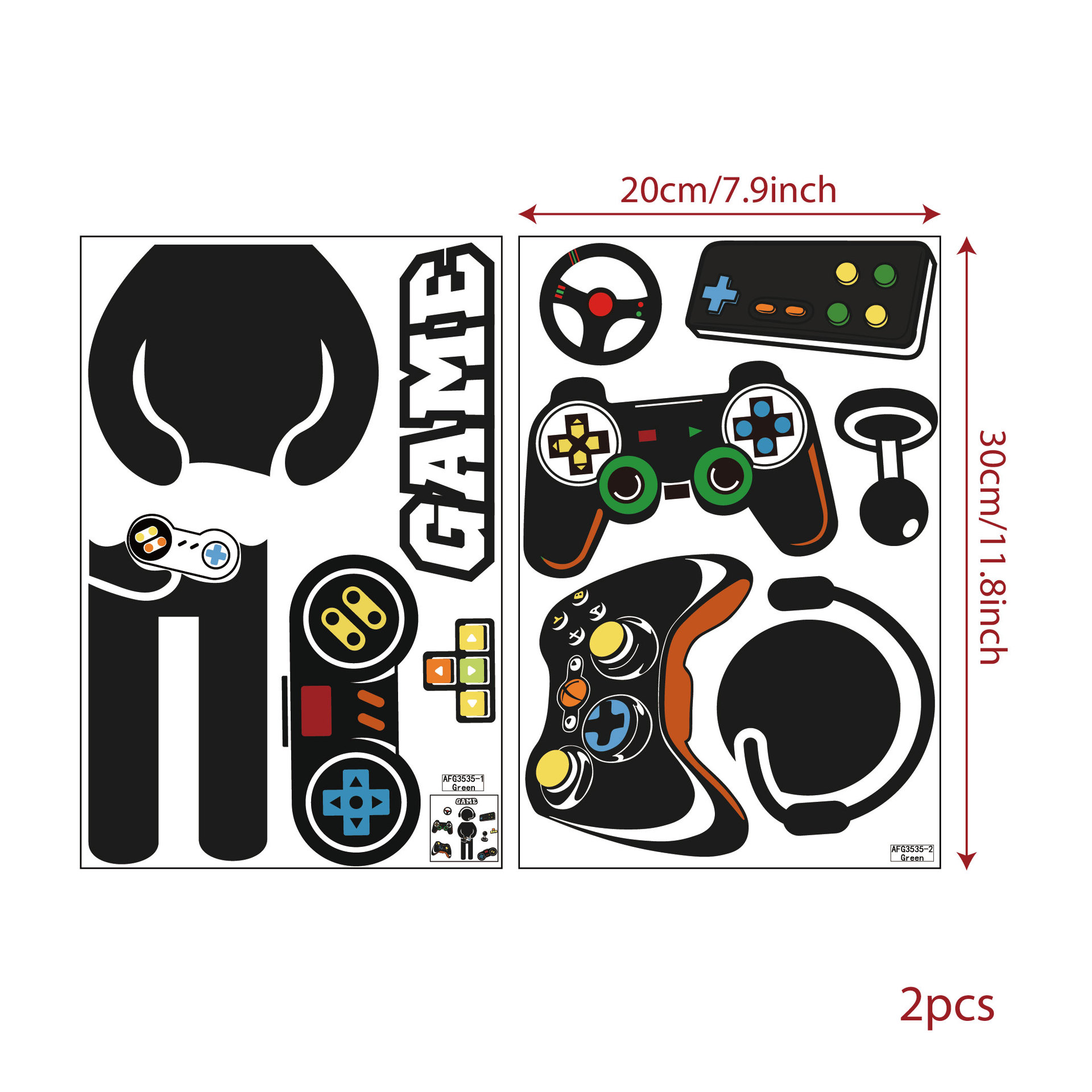 Adesivo de parede luminoso com - Gaming Accessories Wall avaliação e preço