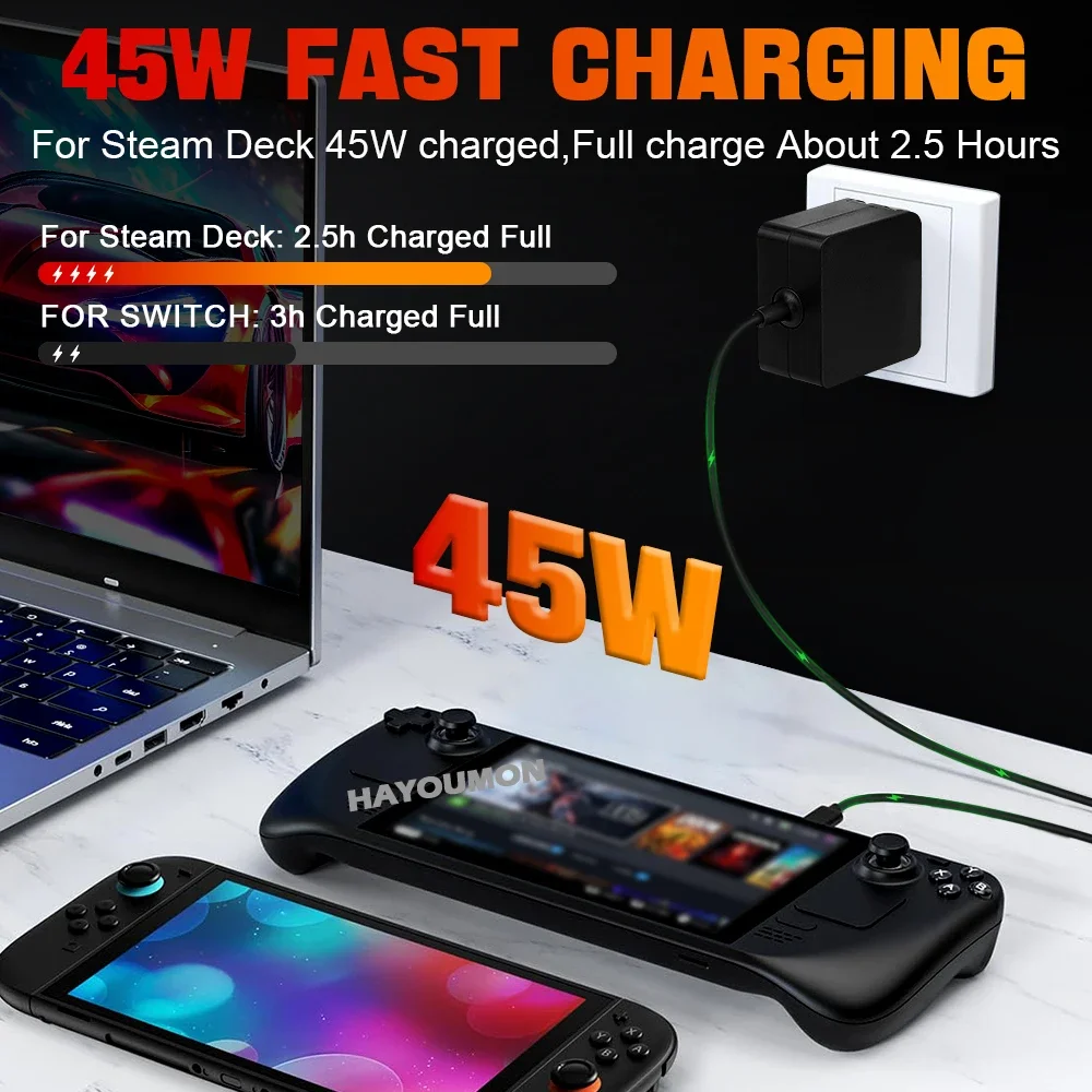 Carregador Rápido AC de 45W co - Gaming Accessories Uk avaliação e preço