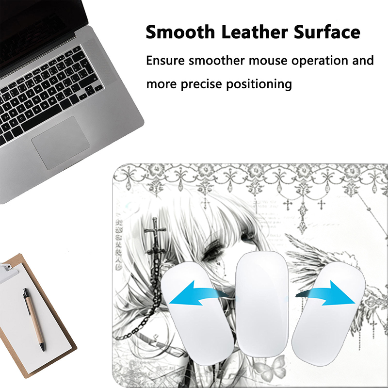 Mousepad de Couro Preto e Bran - Gaming Accessories For Desk avaliação e preço